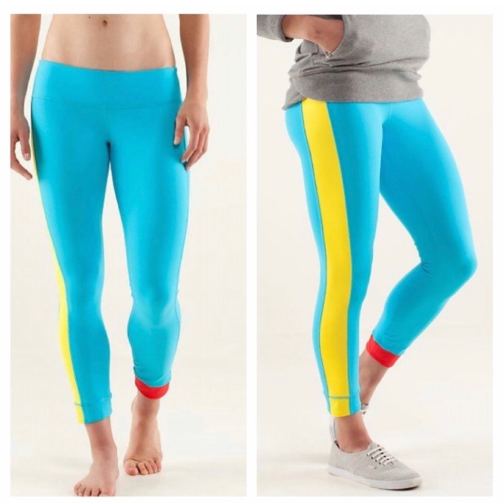 Lululemon Amped crop color block leggings